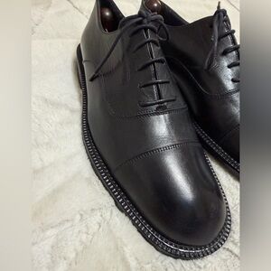 $395 Bruno Magli Classic Black Lace Up Cap-toe Oxford Men's Dress Shoes 9